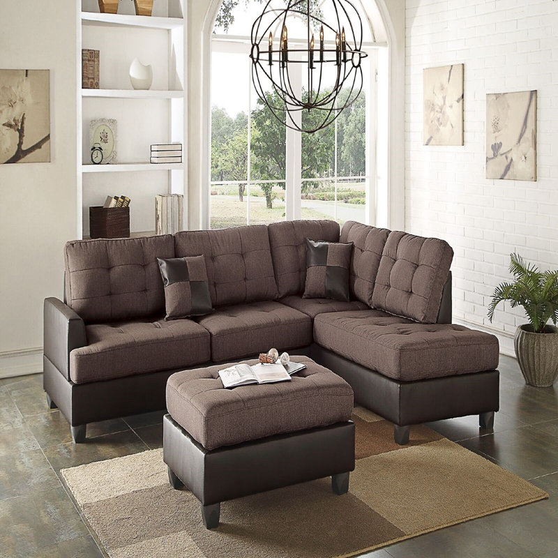 Latitude Run® 2 Piece Upholstered Sectional,modular sectional